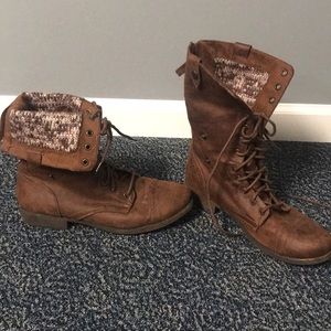 Brown Mossimo combat boots